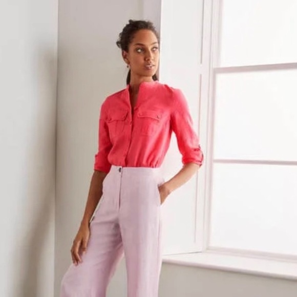 Boden Tops - Boden Lollipop Linen Button front